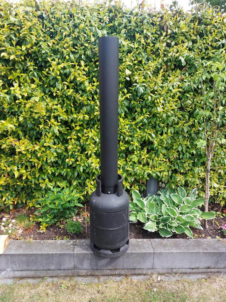 Degelijke tuinkachel gemaakt van gasfles, Ophalen, Gebruikt