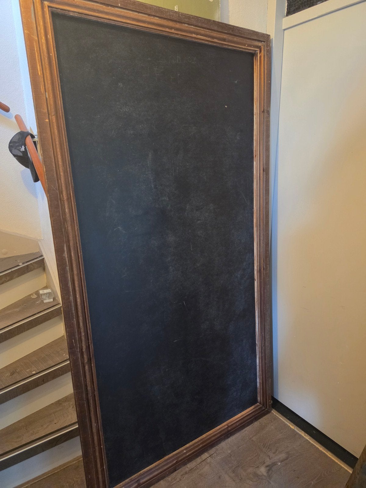 Groot krijtbord met houten lijst, Ophalen, Hout, Gebruikt, Klassiek