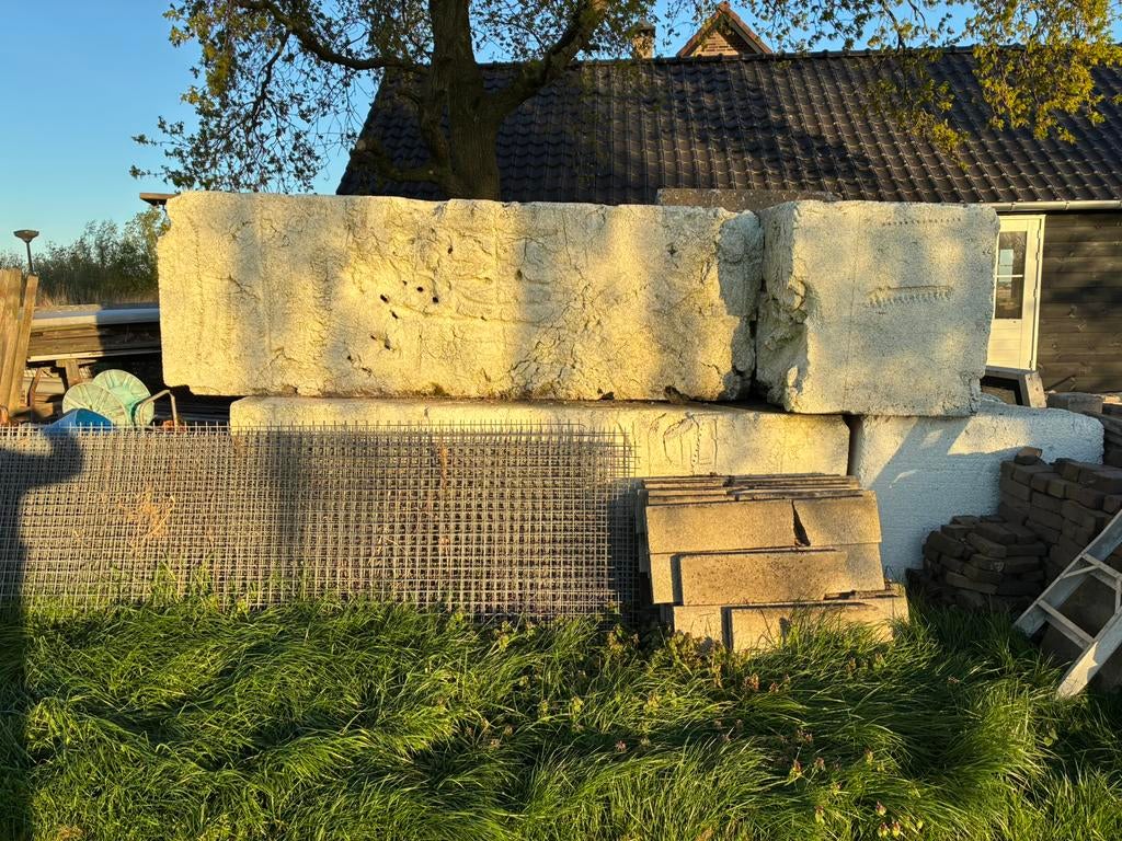 Eps, piepschuim, tempex blokken totaal 20m3, Doe-het-zelf en Verbouw, Gebruikt, 15 m² of meer, Piepschuim (Tempex), Ophalen