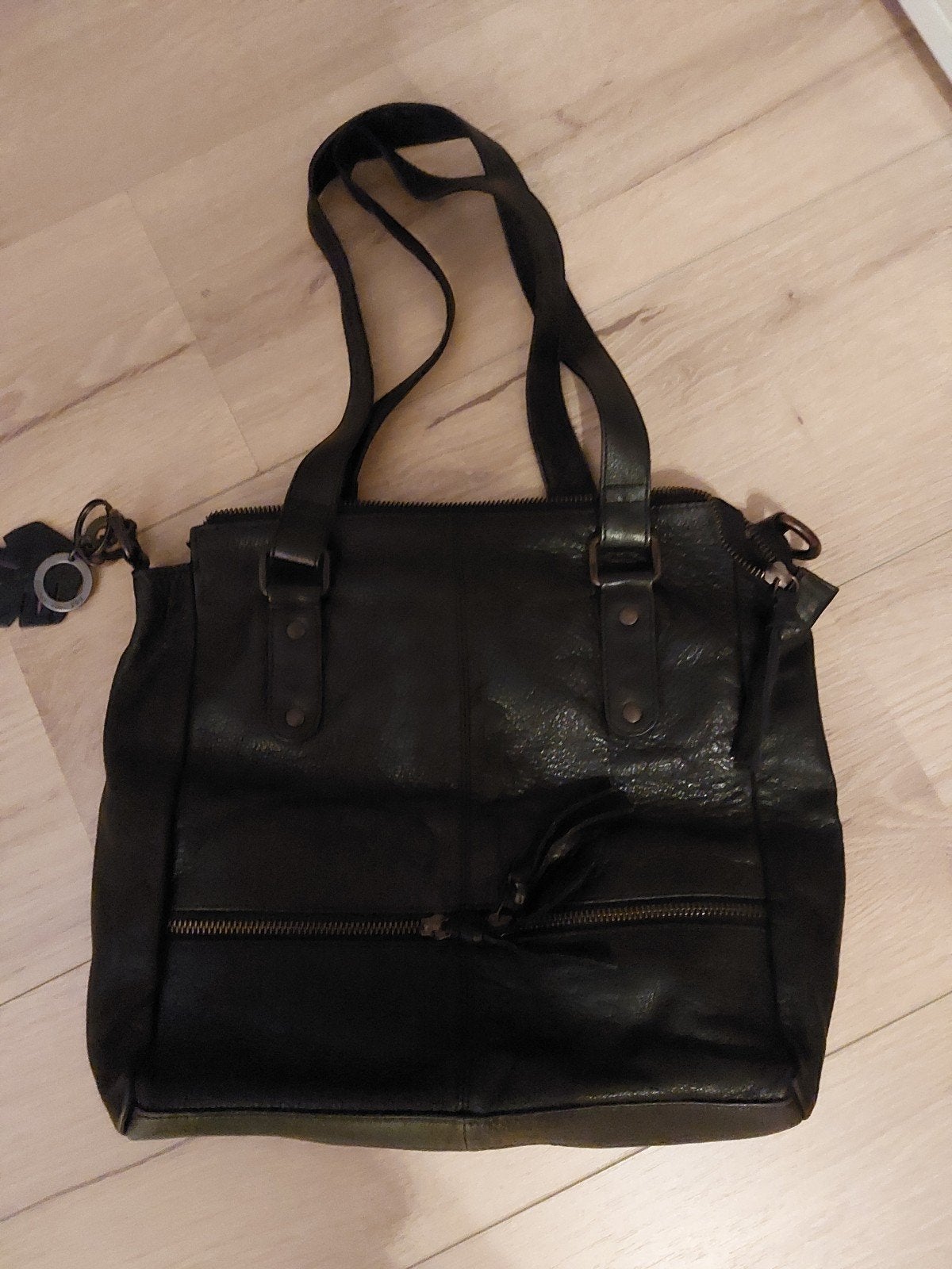 Zwarte leren tas van Legend, Ophalen of Verzenden, Zo goed als nieuw, Zwart, Schoudertasje