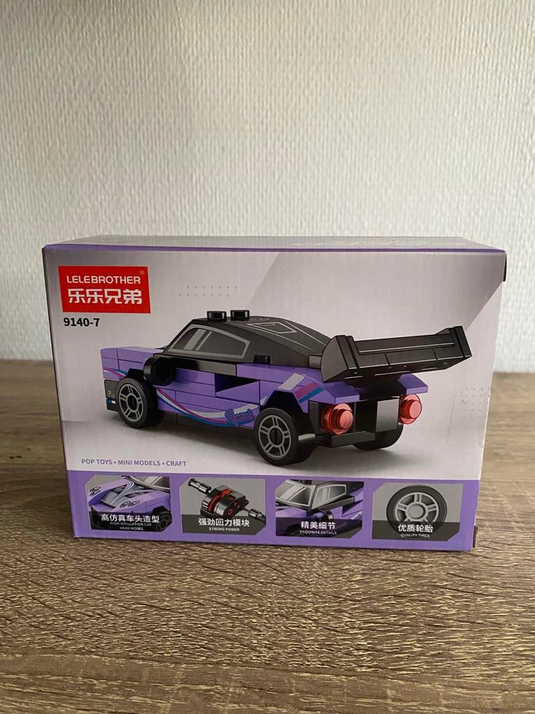 LELEBROTHER 9140-7 Modelbouw Auto - Paars, Overige merken, 1:50 of kleiner, Auto, Verzenden
