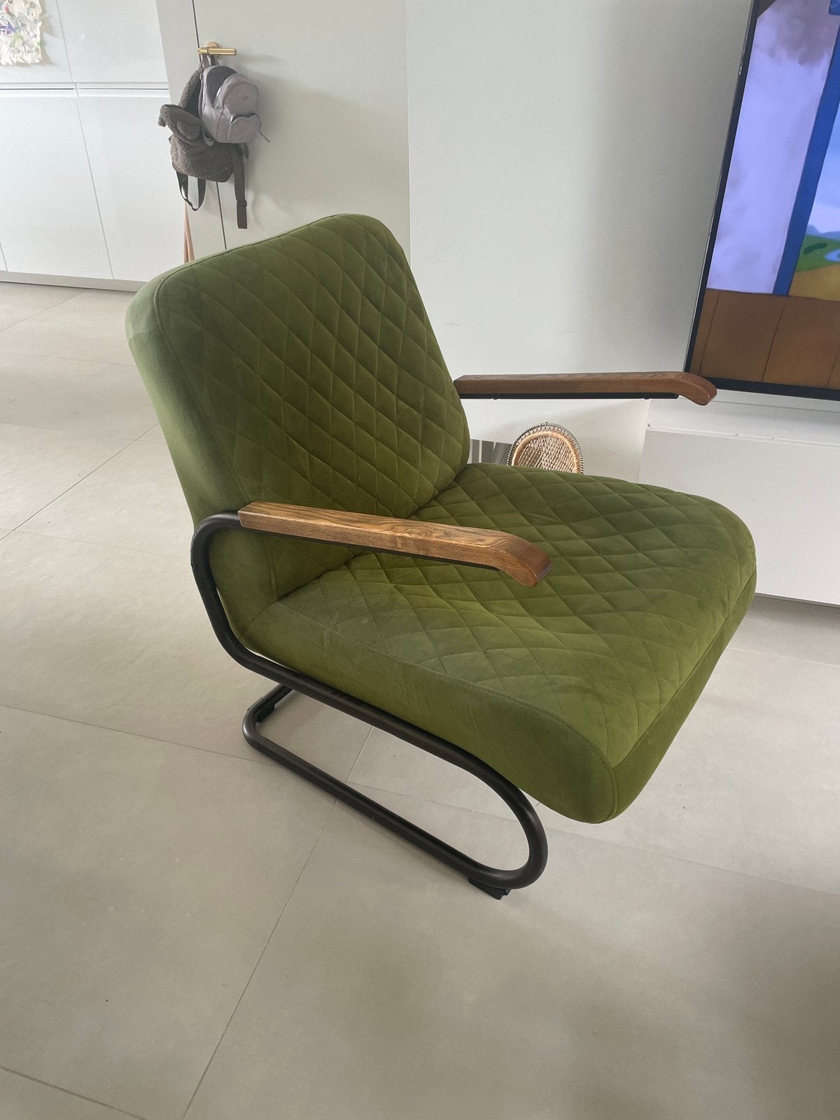Groene fauteuil, Ophalen, Gebruikt, 75 tot 100 cm, 50 tot 75 cm