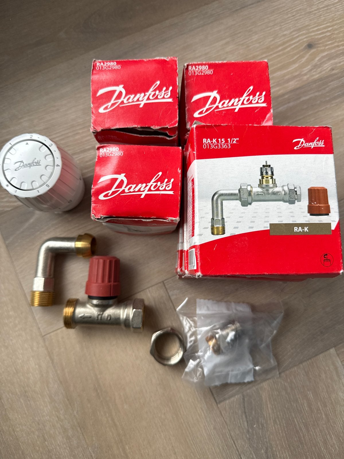 Danfoss CV Thermostaatkranen, 3 stuks, *nieuw*, Thermostaat, Minder dan 30 cm, Nieuw, Minder dan 60 cm