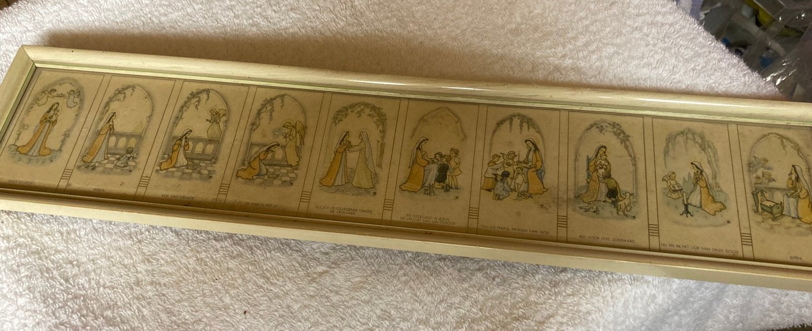 vintage schilderijtje Wees gegroet Maria, Ophalen