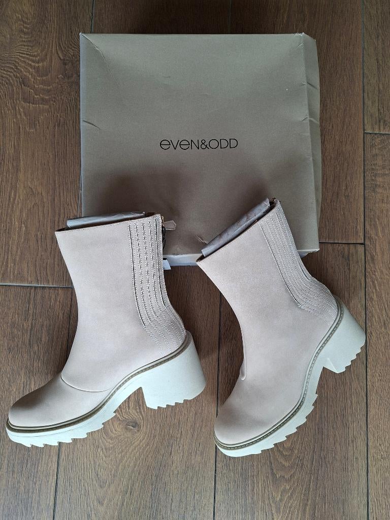 laarzen,boots. Mt 40. Nieuw. Even&Odd. FIT. Creme/beige., Kleding | Dames, Schoenen, Beige, Lage of Enkellaarzen, Nieuw, Ophalen of Verzenden