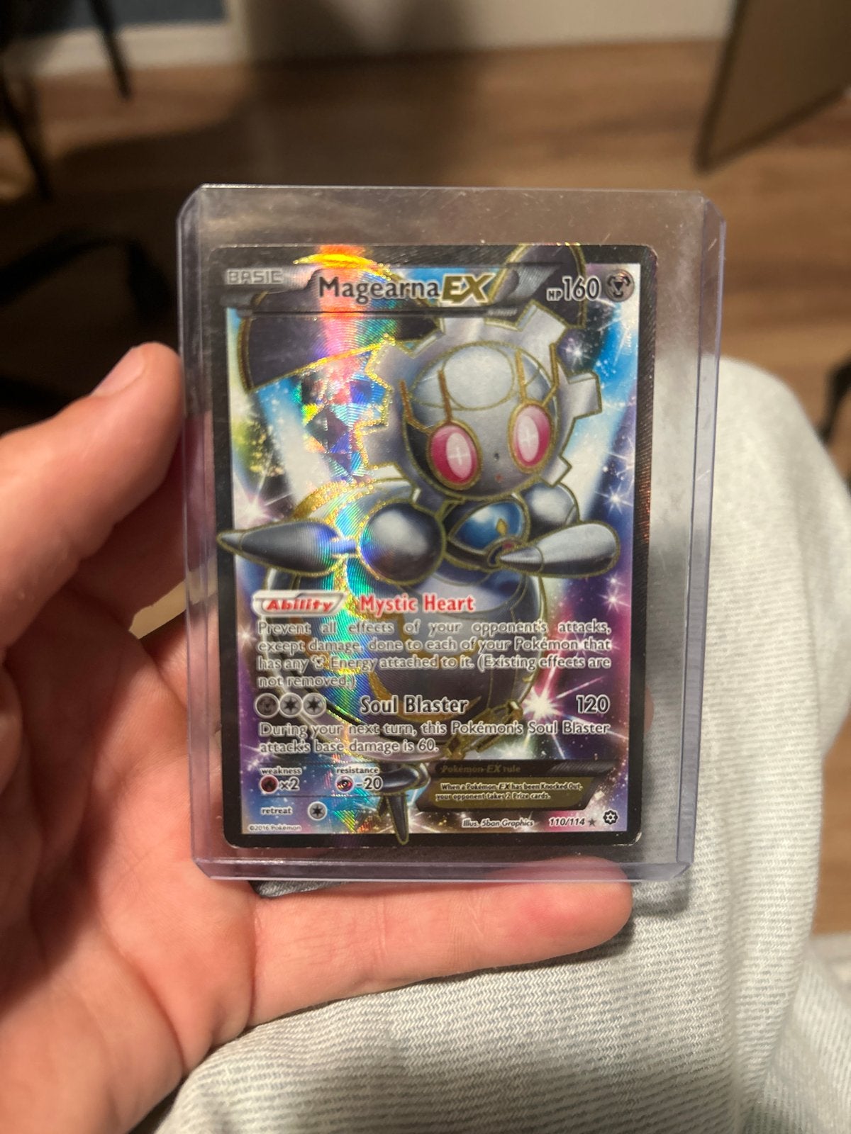 Magearna EX Pokémon Kaart - Zo goed als nieuw, Ophalen of Verzenden, Zo goed als nieuw, Losse kaart, Foil