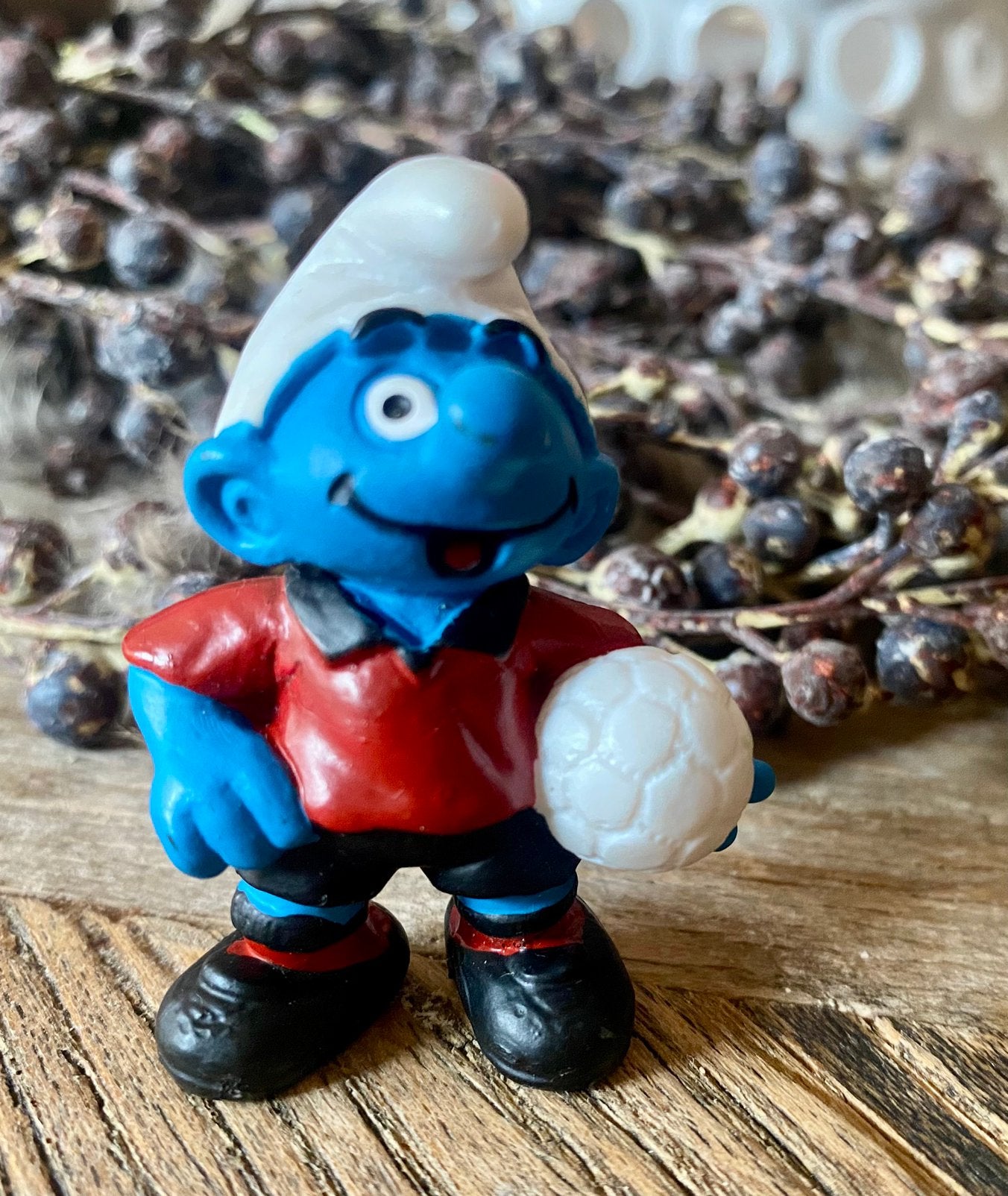 Schleich Smurf Voetballer Rugnummer 10  WK 1998 topstaat!, Ophalen of Verzenden, Zo goed als nieuw