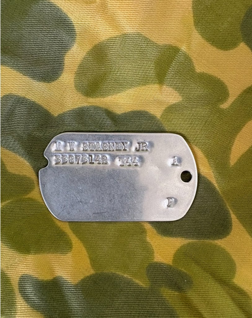 Tweede wereldoorlog US Dogtag M W Stasney JR, Verzamelen, Militaria | Tweede Wereldoorlog, Ophalen of Verzenden, Landmacht, Amerika