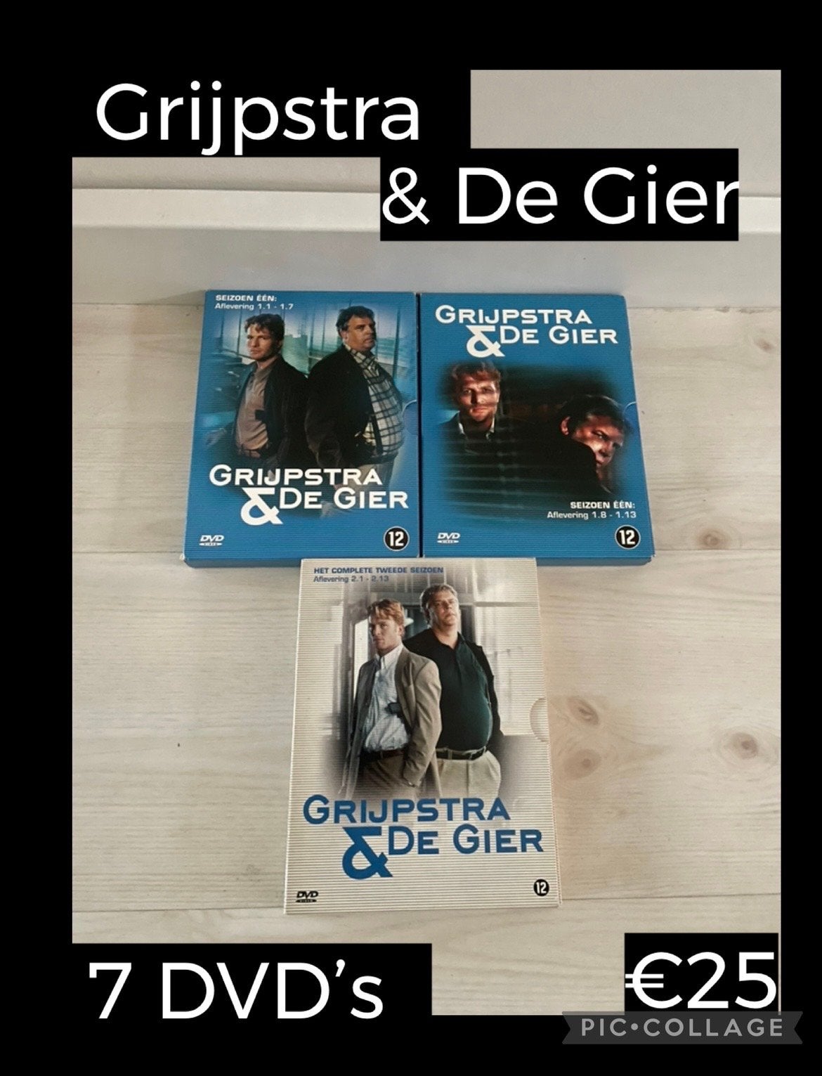 Grijpstra & De Gier - Seizoen 1 & 2 (7 DVD's), Gebruikt, Seizoen 1, Misdaad, Nederlands