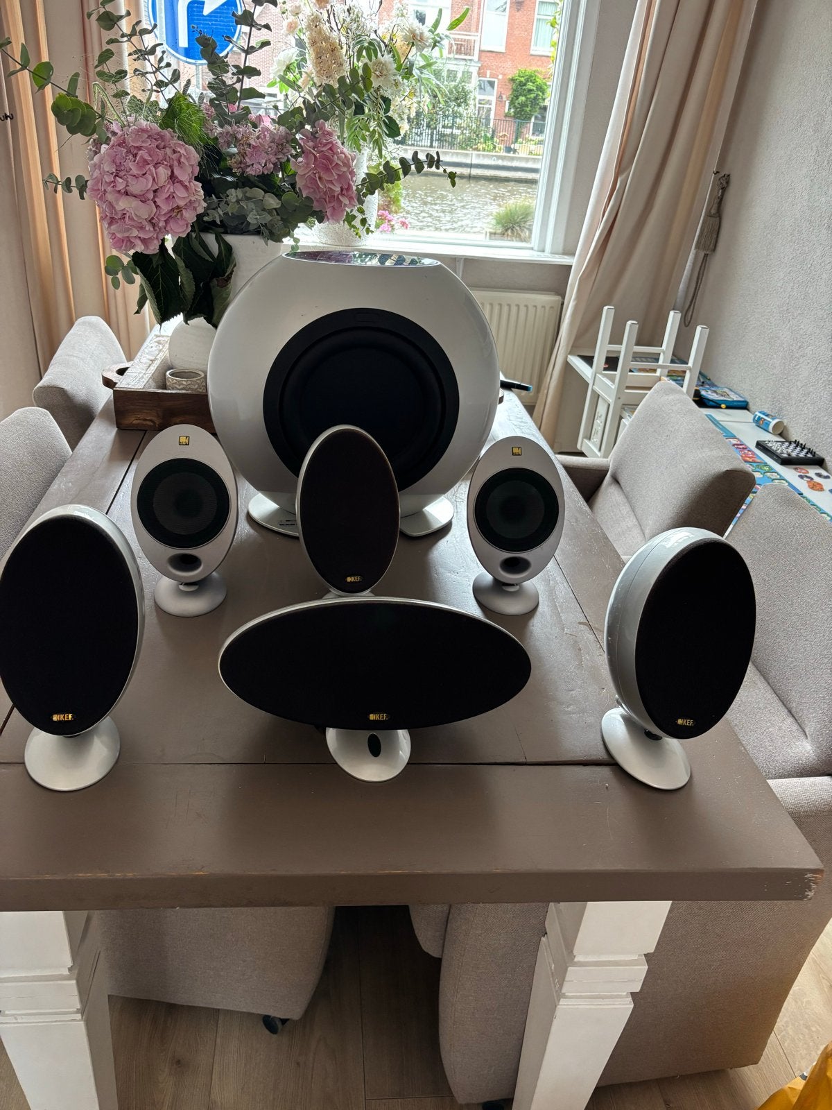 KEF KHT 2005.2 5.1 Home Cinema Speakerset met Subwoofer, 150 watt of meer, Gebruikt, Ophalen of Verzenden, Surroundset