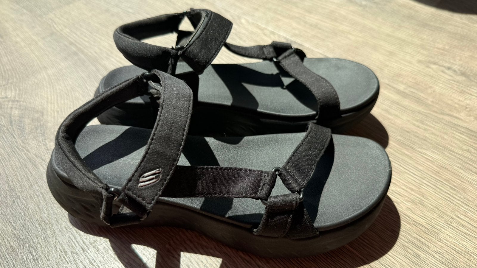 Skechers sandalen, zwart, 37, Zwart, Zo goed als nieuw, Sandalen of Muiltjes, Ophalen of Verzenden