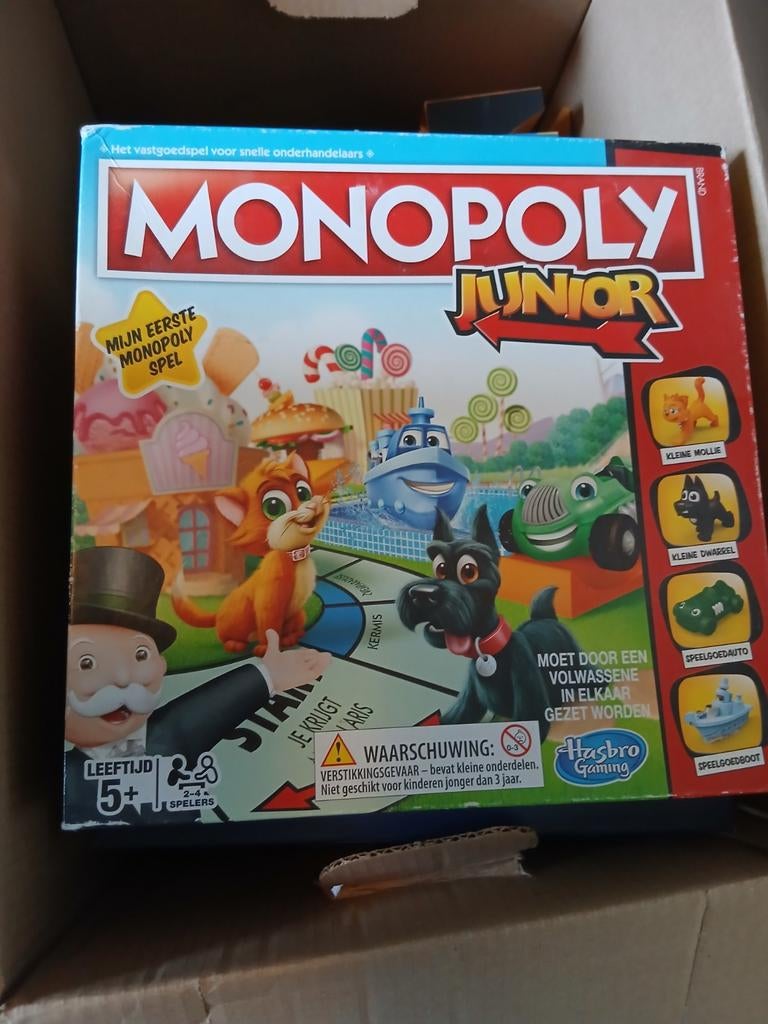 Monopoly Junior - Mijn Eerste Monopoly Spel, Hobby en Vrije tijd, Gezelschapsspellen | Bordspellen, Drie of vier spelers, Ophalen of Verzenden
