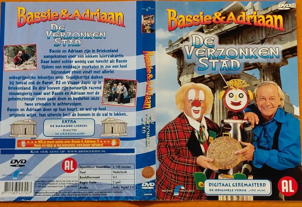 DVD Bassie & Adriaan: De Verzonken Stad (Nederlands), Ophalen of Verzenden