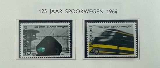 1964 Postfris 2x 125 jaar Spoorwegen NVPH 818#819 , Postzegels en Munten, Postzegels | Nederland, Ophalen of Verzenden, Na 1940
