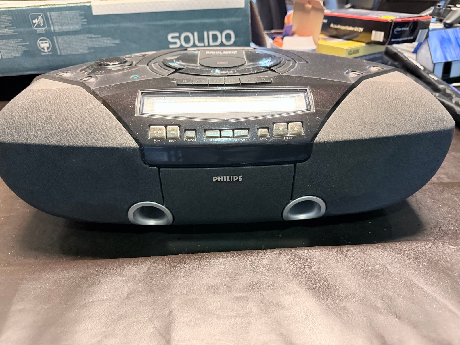 Philips draagbare radio / CD-speler / cass zeer goed geluid, Ophalen, Philips, Gebruikt, Draagbaar