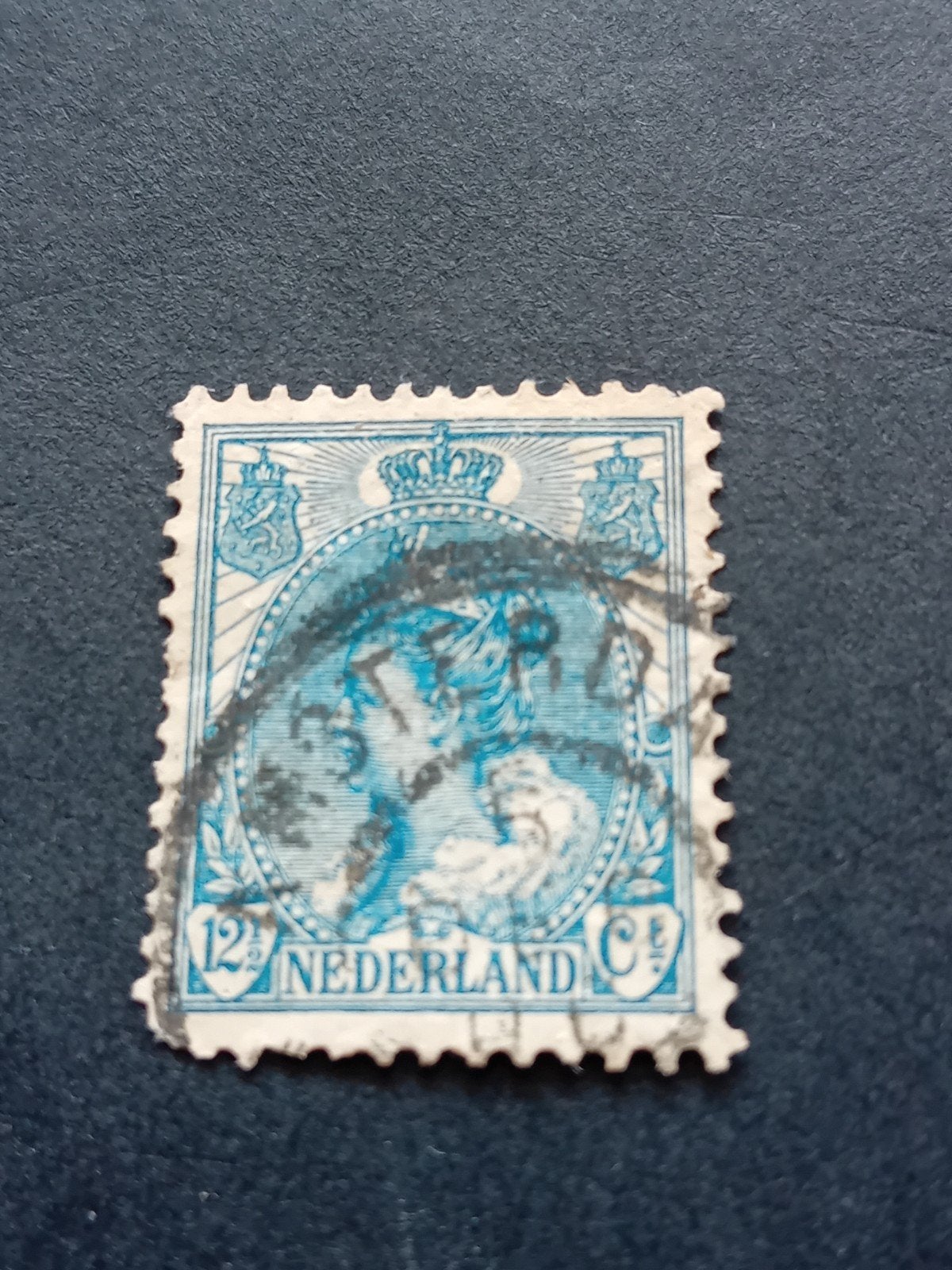 Nederlandse postzegel 12 1/2 cent Koningin Wilhelmina, Postzegels en Munten, Postzegels | Nederland, Ophalen of Verzenden, T/m 1940