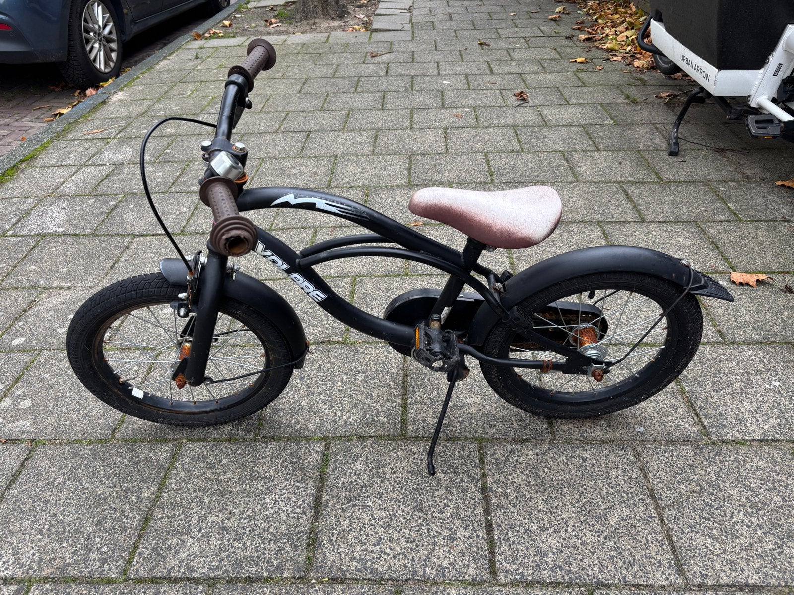 Volare Black Cruiser 16 inch kinderfiets (4-6 jaar), Ophalen, Gebruikt, Terugtraprem, 16 tot 20 inch