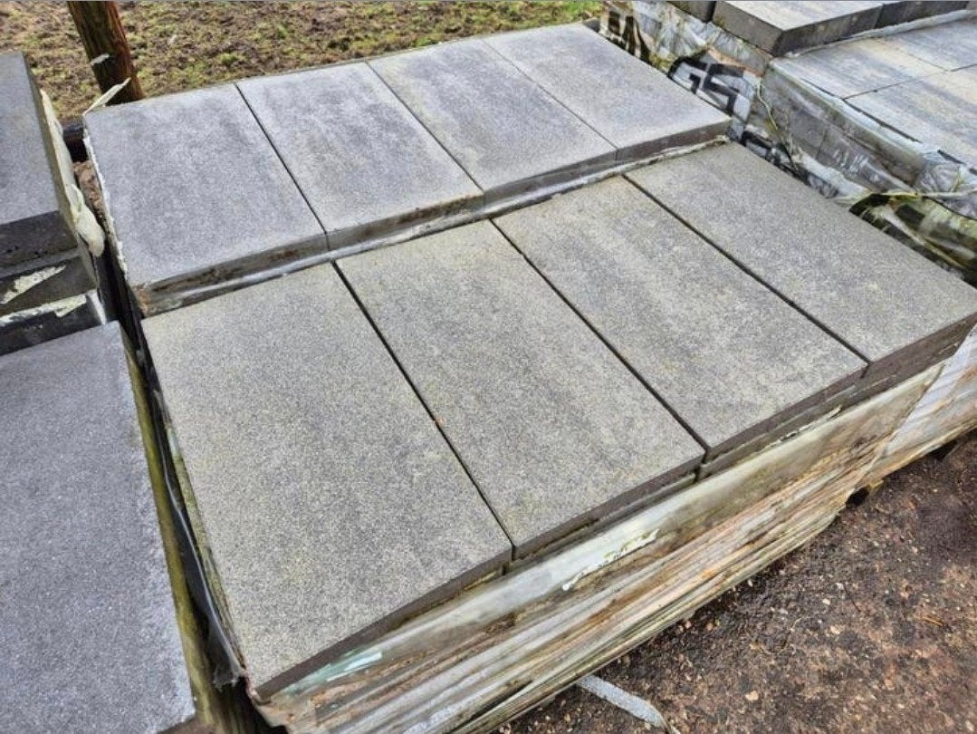 8,64m² 60*30*4cm terrastegels natuursteen reliëf s-partij, Nieuw, Beton, Gecoat, Terrastegels