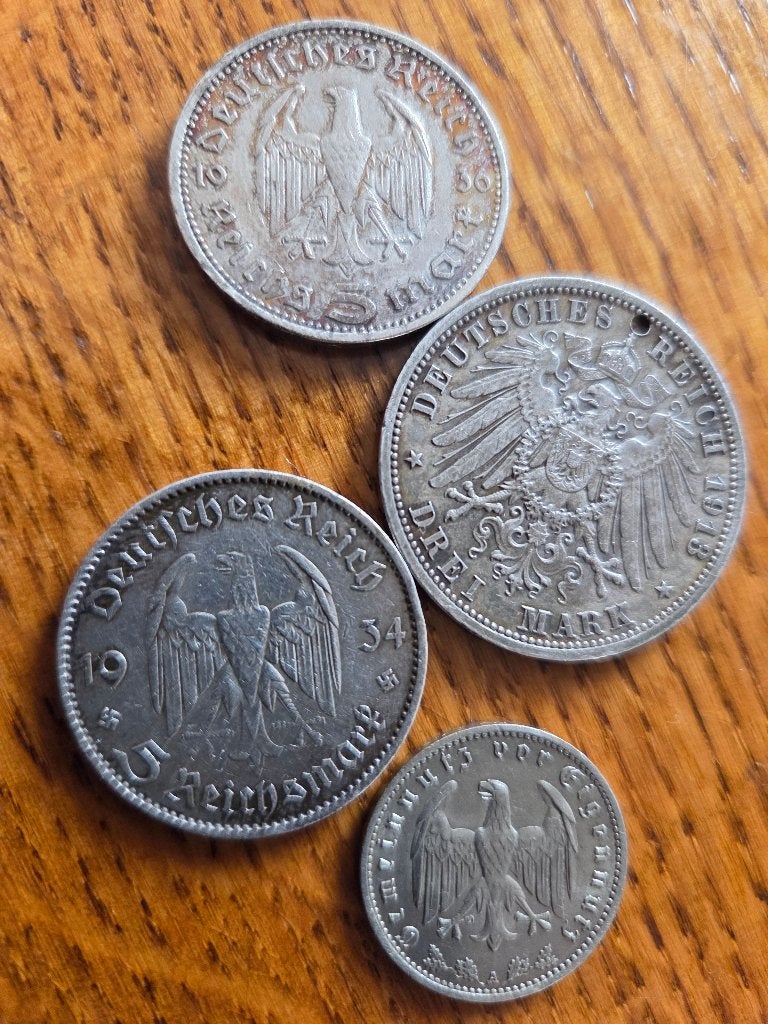 Duitse zilveren munten, Ophalen of Verzenden, Duitsland, Setje, Zilver