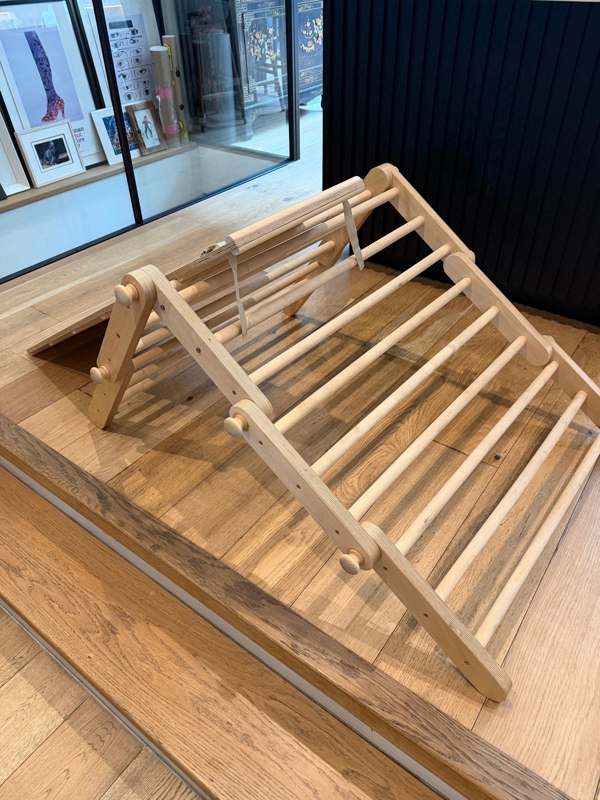 Houten Pikler klimrek met glijbaan, Ophalen, Zo goed als nieuw, Klimwand