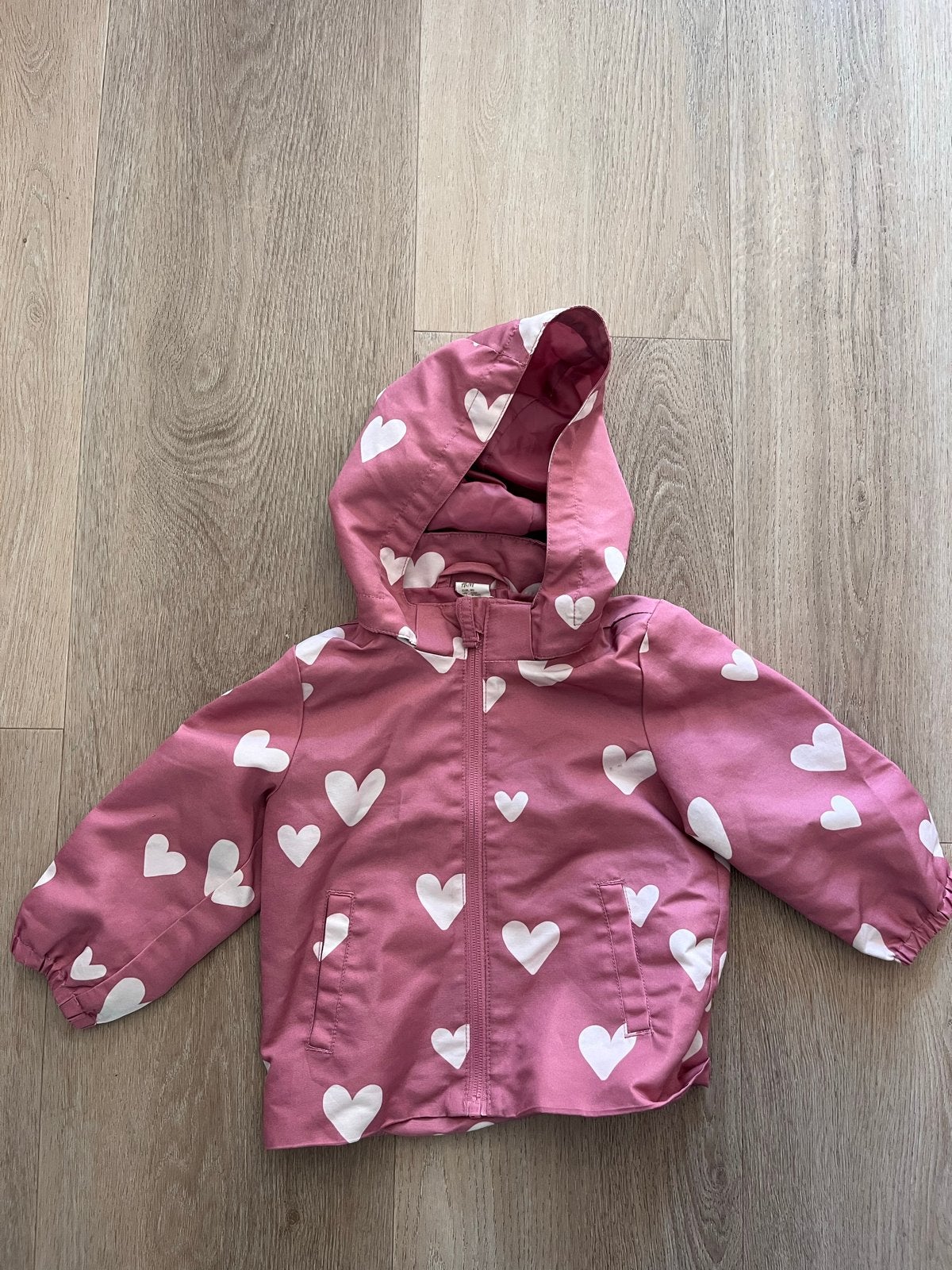 H&M Roze zomerjas met Hartjes - Maat 80 (12M), Ophalen of Verzenden, Zo goed als nieuw, Meisje