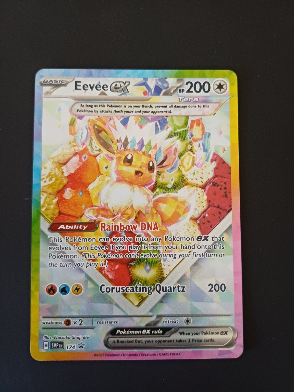 Eevee ex (SVP 174) pokémon promo's prismatic evolutions, Ophalen of Verzenden, Zo goed als nieuw