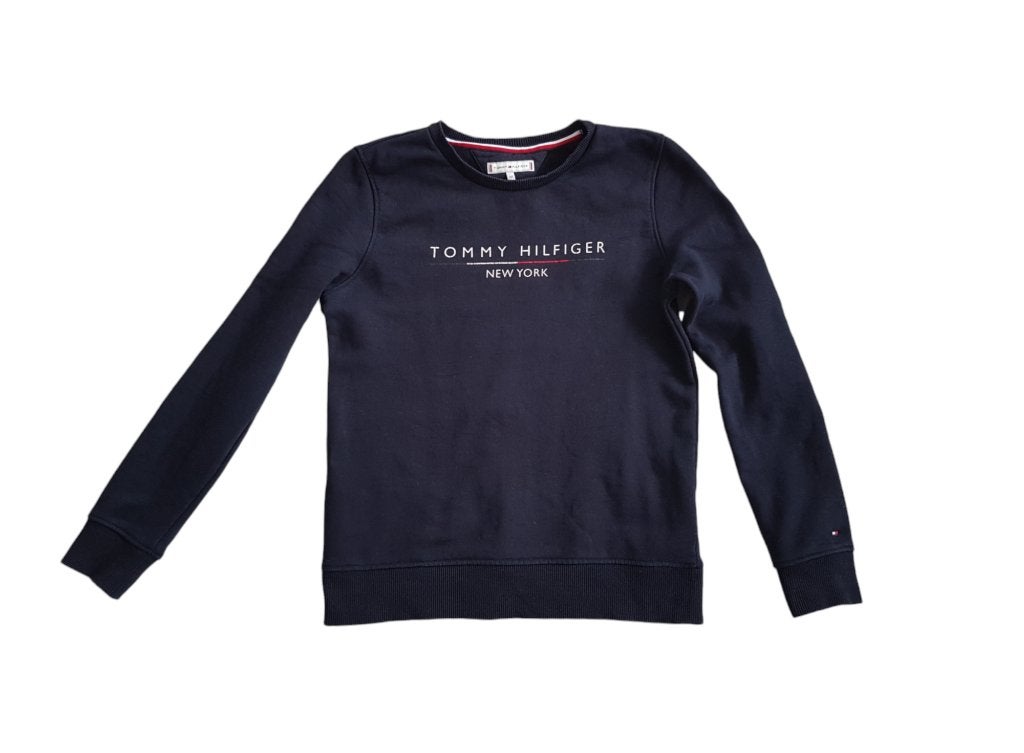 Prachtige donker blauwe TOMMY HILFIGER trui maat 152., Kinderen en Baby's, Kinderkleding | Maat 152, Trui of Vest, Verzenden, Meisje