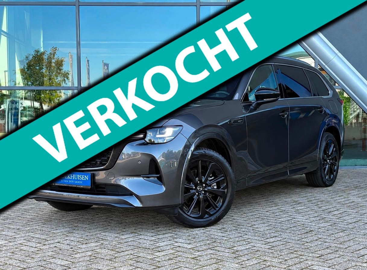 Mazda CX-80 2.5 e-SkyActiv PHEV Homura Plus 7p. 327pk Panora, Auto's, Automaat, Dealer onderhouden, Gebruikt, Zwart