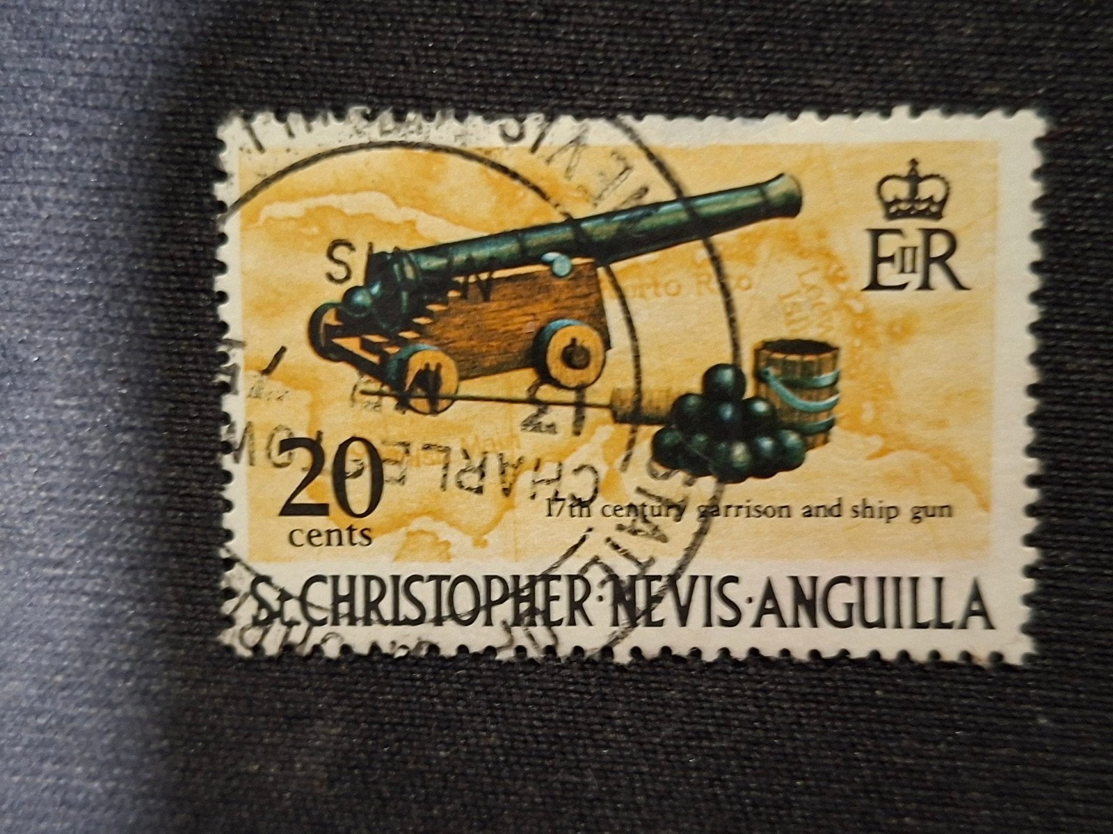 st Christopher,  Nevis, Ophalen of Verzenden, Gestempeld, Midden-Amerika