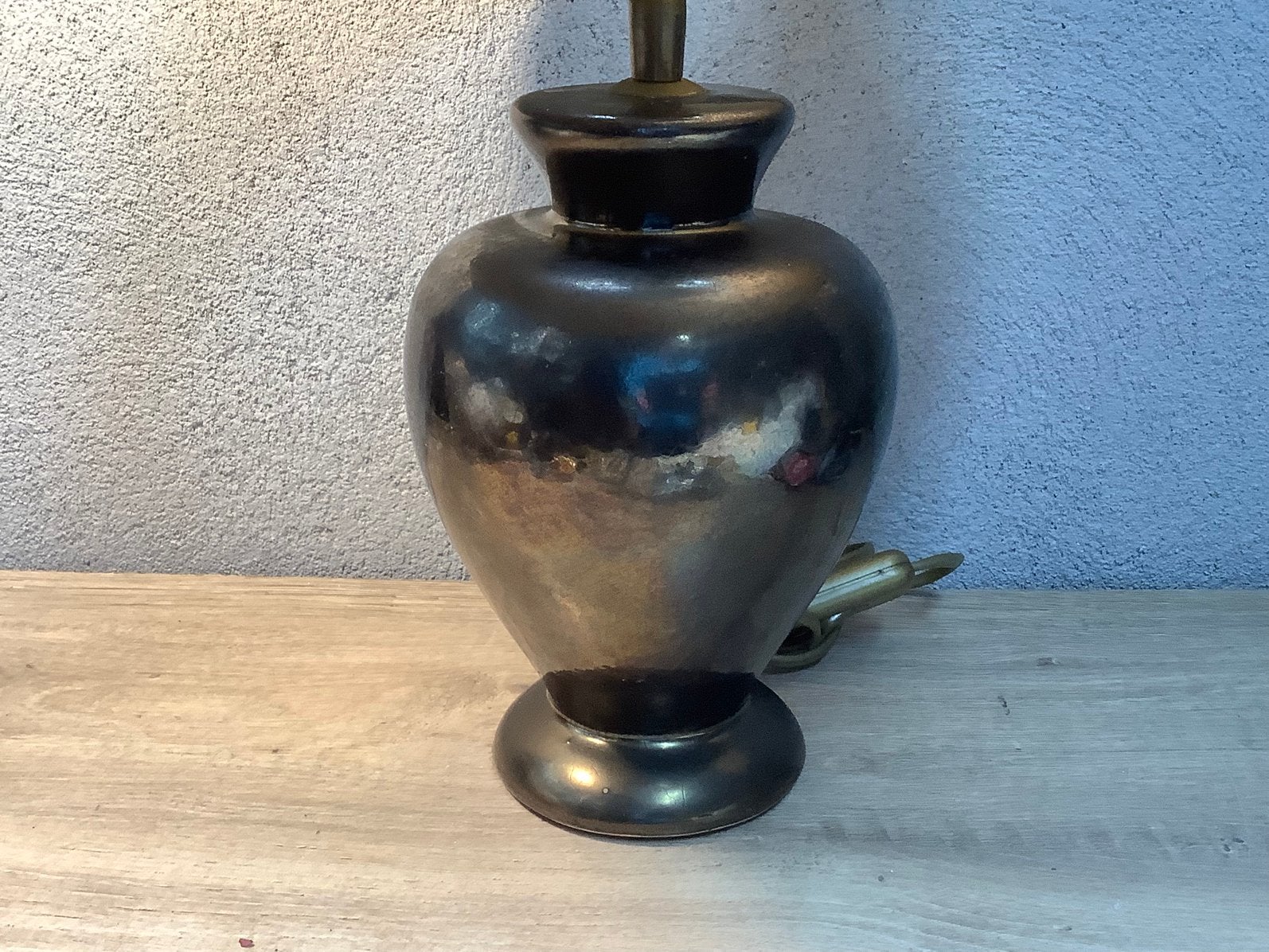 Bronskleurige lampenvoet lamp, Ophalen of Verzenden