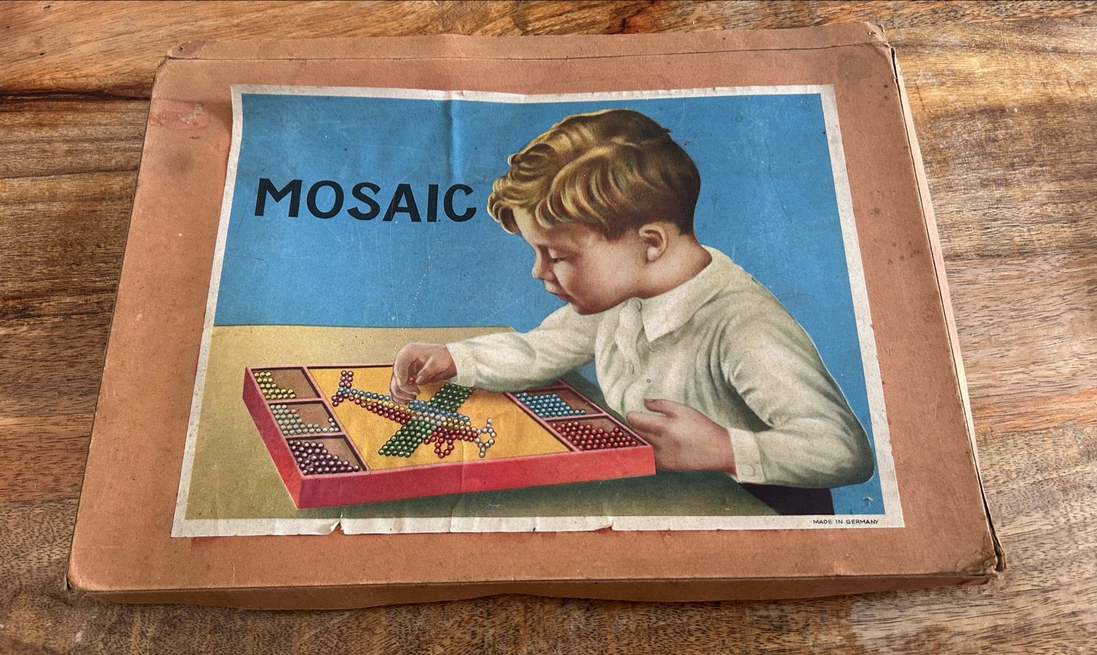 Vintage mozaïek spel gemaakt in Germany, Ophalen of Verzenden, Gebruikt, Knutselen