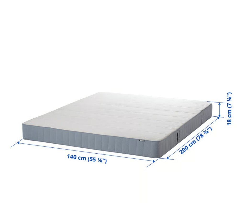 Ikea Mattress 140 x 200 cm, Huis en Inrichting, Slaapkamer | Matrassen en Bedbodems, Tweepersoons, Zo goed als nieuw, Matras, 200 cm