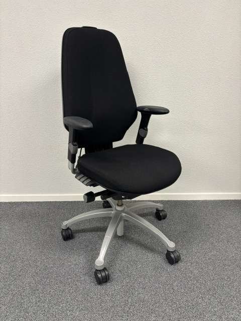 Bureaustoelen RH Logic 400 zwart, 8E arml, alu, partij vrr.!, Niet ingevuld, Gebruikt, Zwart, Niet ingevuld
