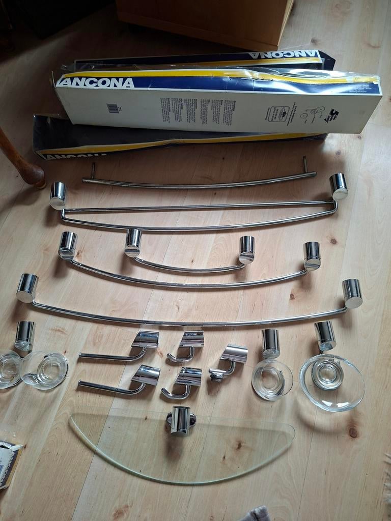 Ancona badkamer rvs accessoiries compleet nieuw, Ophalen of Verzenden, Nieuw, Rvs, Overige typen