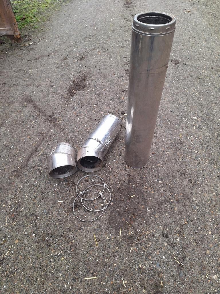 Dubbelwandige Kachelpijp Helex SI 2000, Gebruikt, Minder dan 30 cm, Kachel, Minder dan 60 cm