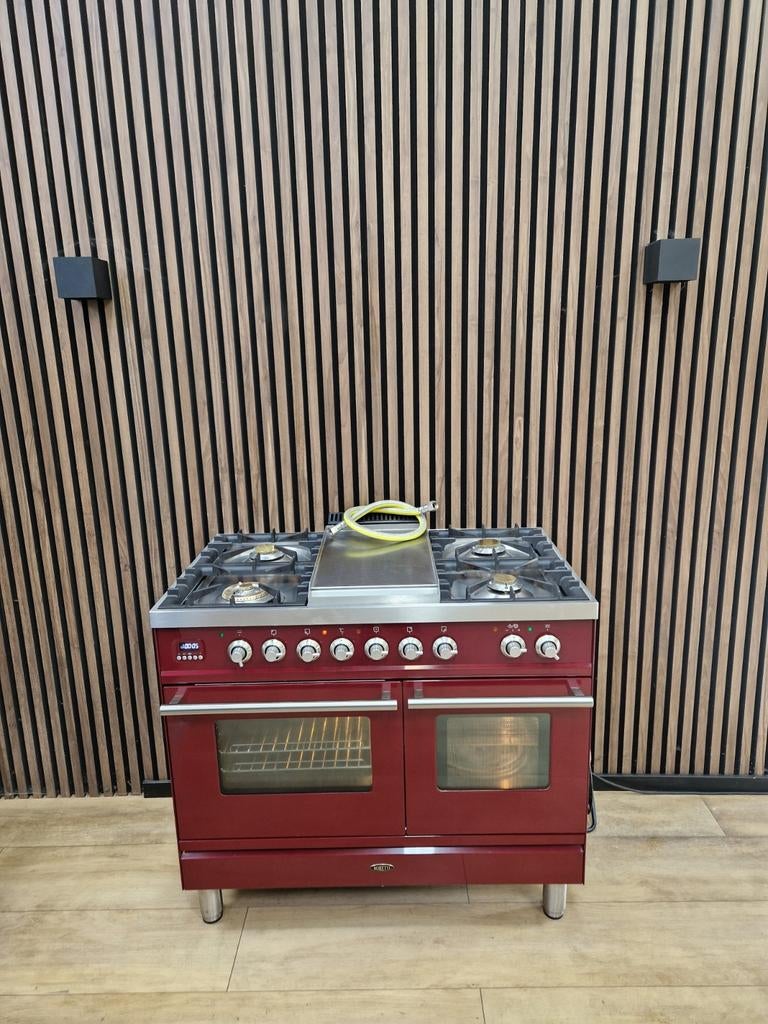 Luxe Boretti Fornuis+magnetron 300° 100cm (Gratis bezorgen), Witgoed en Apparatuur, Fornuizen, 60 cm of meer, Zo goed als nieuw