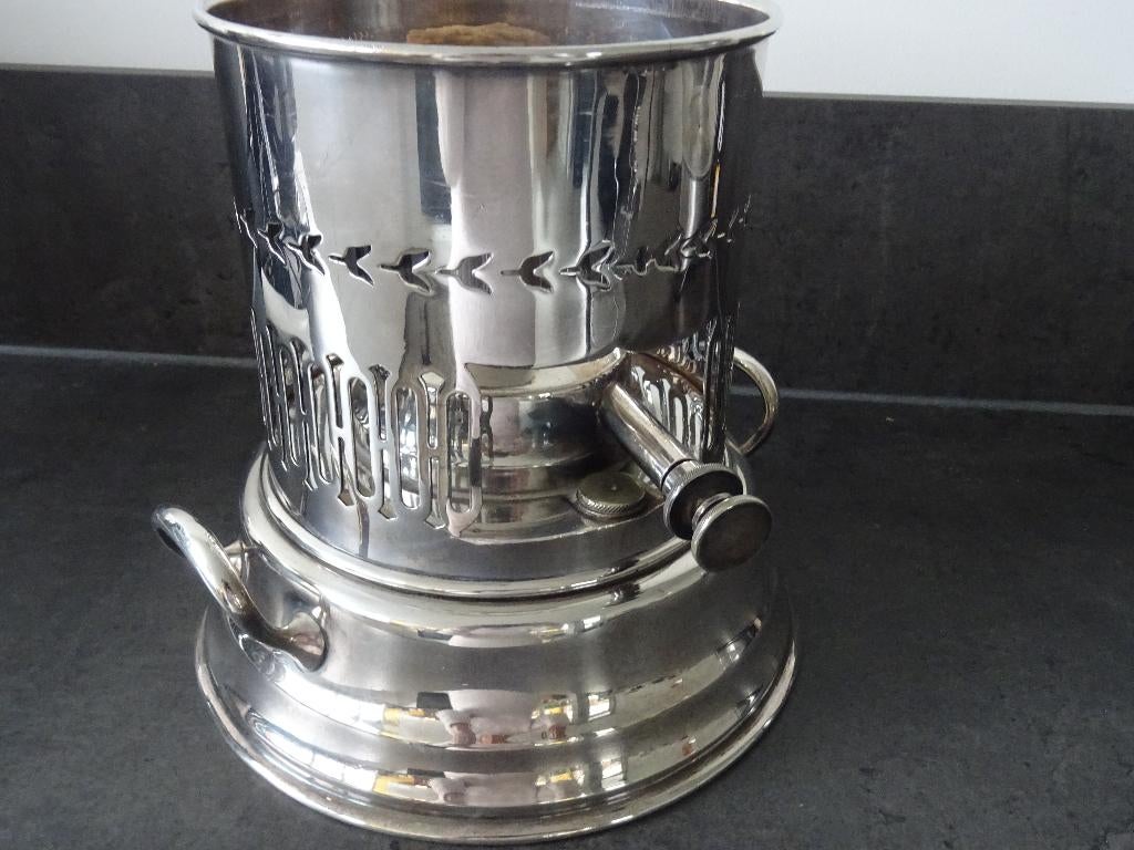 Rechaud verzilverde stove petroleum brander Welbeck Engeland, Ophalen of Verzenden, Huis en Inrichting