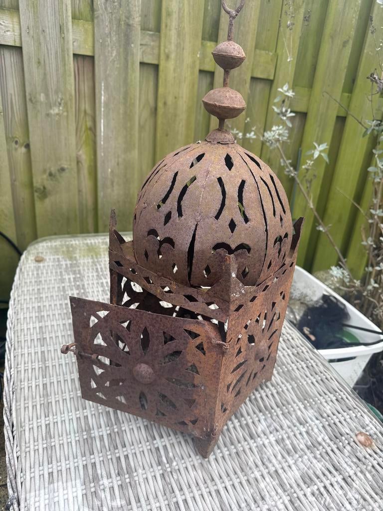 IJzeren Tuinlamp 1001 Nacht Stijl efteling, Tuin en Terras, Gebruikt, Minder dan 50 watt, Batterij, Ophalen of Verzenden