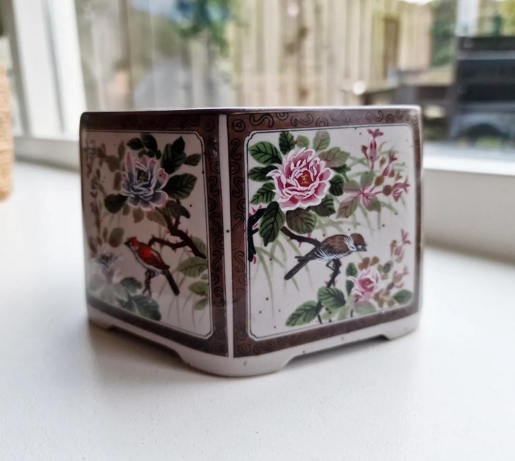 Vintage theelicht vogeltjes, Huis en Inrichting, Overige typen, Ophalen of Verzenden, Overige stijlen, Glas