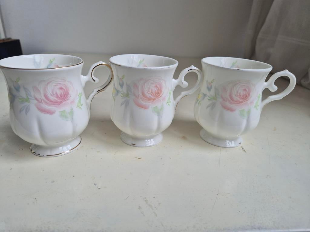 London collection bone china porselein, Ophalen of Verzenden, Gebruikt, Porselein, Kop en/of schotel