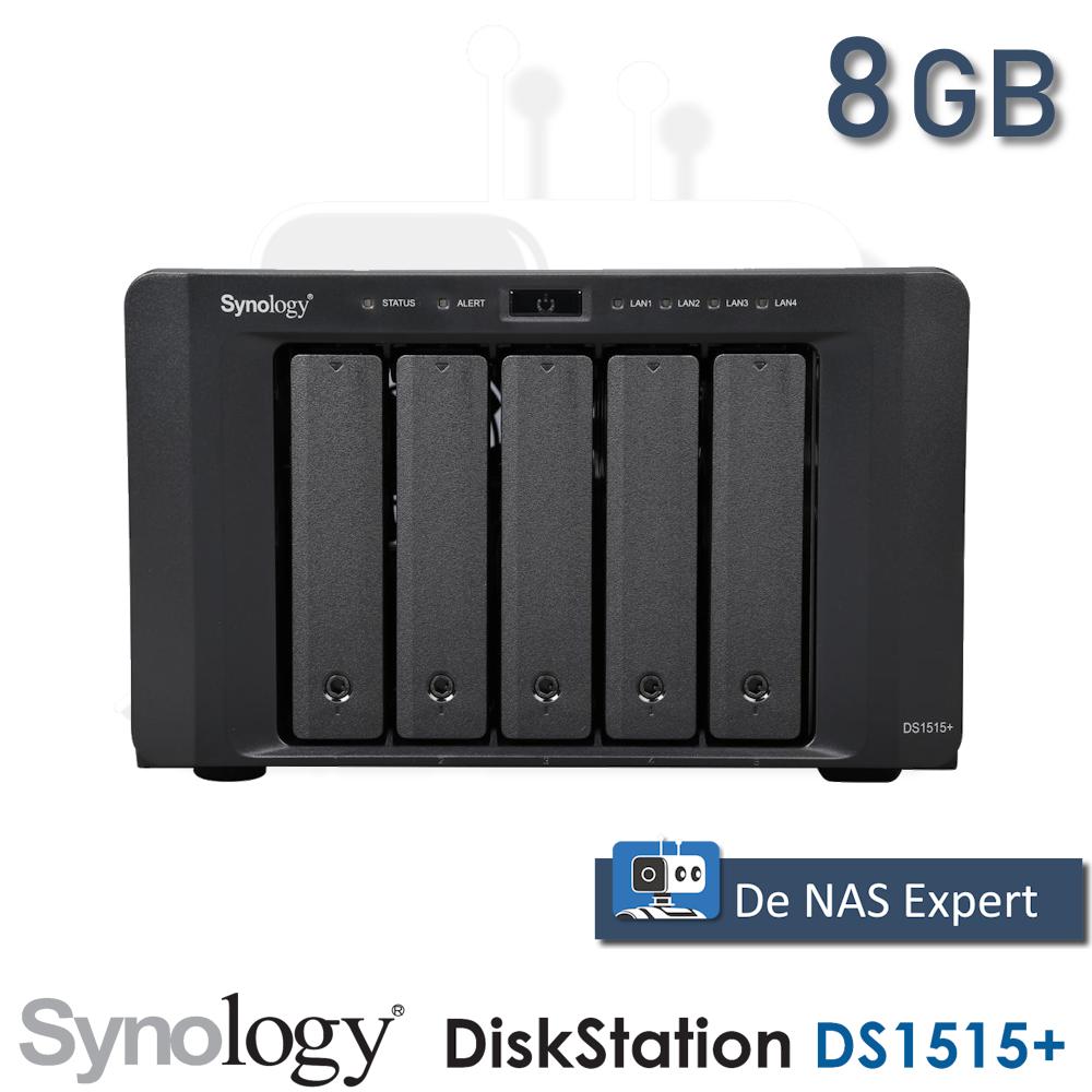 Synology DiskStation DS1515+ 8GB refurbished met DSM 7.3!, Info@synology.com, Synology, Refurbished, Ophalen of Verzenden