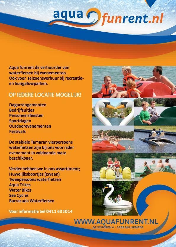 Aquafunrent nl Waterfiets verhuur op uw eigen lokatie, Gebruikt