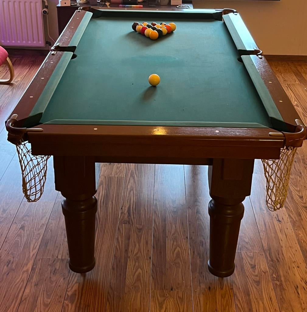 Pooltafel | Biljart | Antiek, Sport en Fitness, Biljarten en Poolen, Ophalen, Zo goed als nieuw, Pooltafel