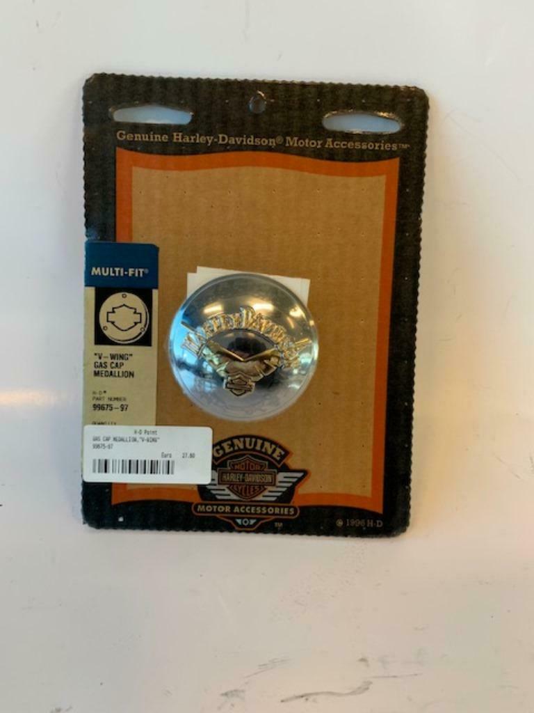 Harley Davidson V-Wing Tankdop Cover Medallion Embleem, Ophalen, Nieuw