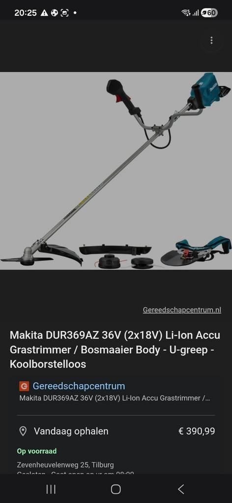 Makita dur369a bosmaaier 2x18v, Ophalen of Verzenden