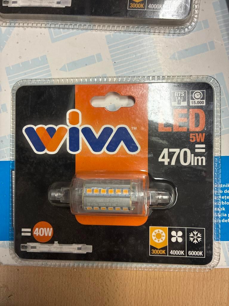 Wiva R7s LED Lampen 5W - 2 Stuks, Ophalen of Verzenden, Nieuw, Minder dan 30 watt, Led-lamp