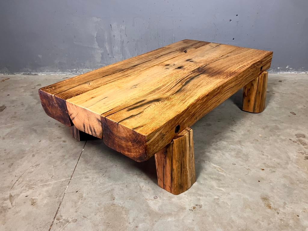 Sale:Brutalistisch Japandi Wabi Sabi salontafel rustiek, Ophalen, Gebruikt, U, U