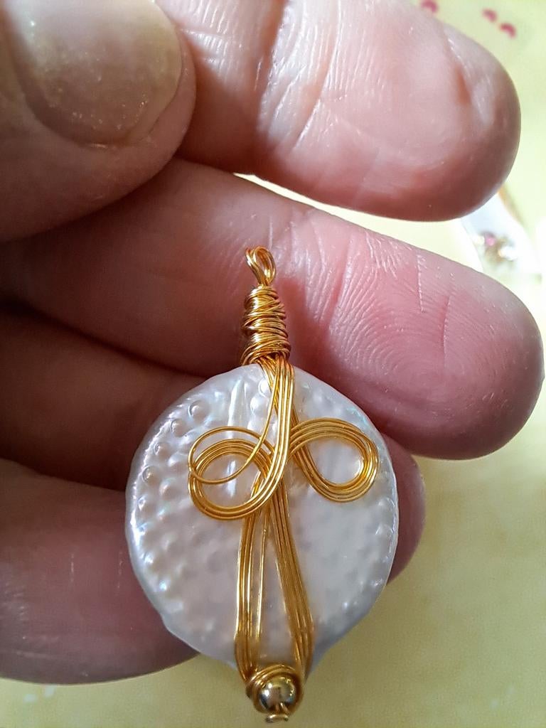 Parel hanger, Sieraden, Tassen en Uiterlijk, Kettinghangers, Ophalen of Verzenden, Wit