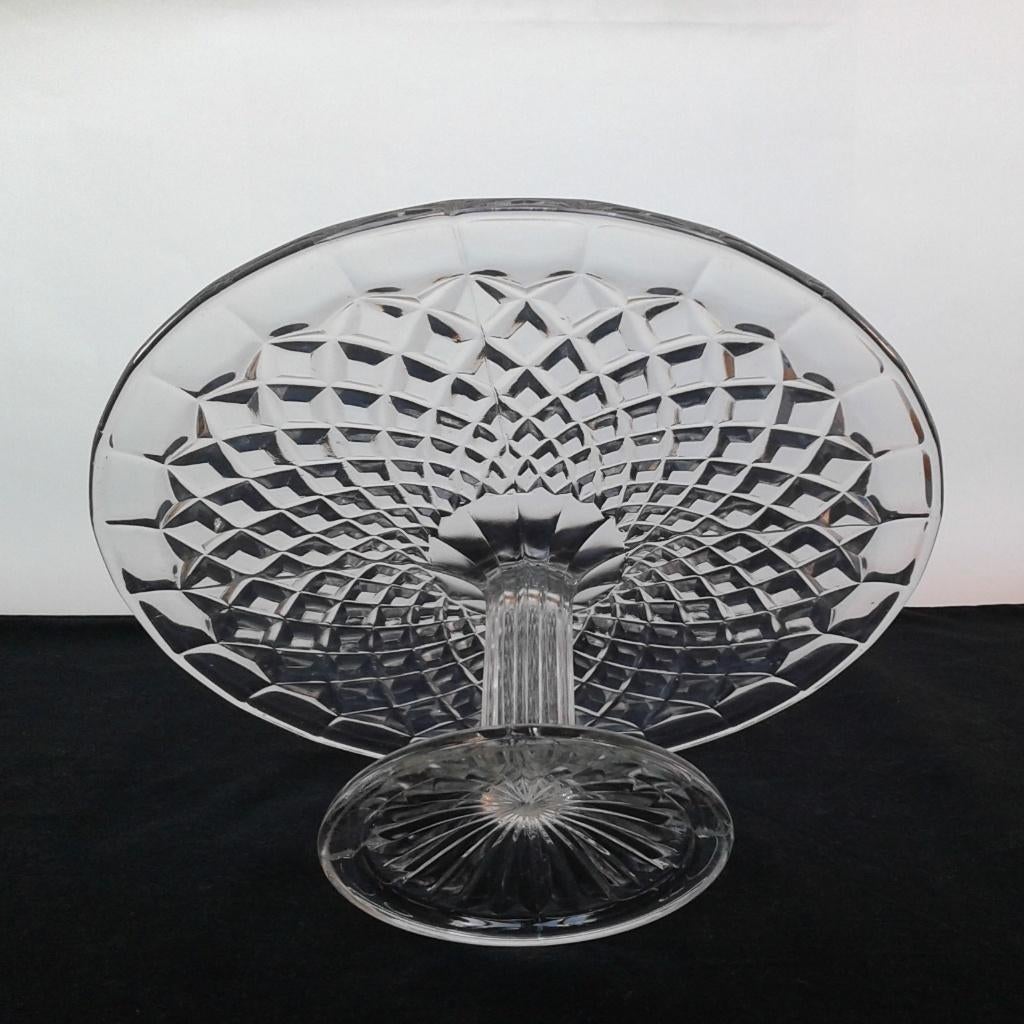 Taartschaal (2) Persglas Art Deco Vintage, Ophalen of Verzenden