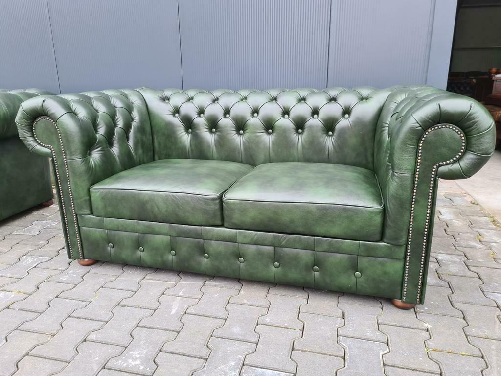 Prachtige nieuwe Chesterfield bank groen + GRATIS BEZORGING, Huis en Inrichting, 150 tot 200 cm, Chesterfield, Nieuw, Ophalen of Verzenden